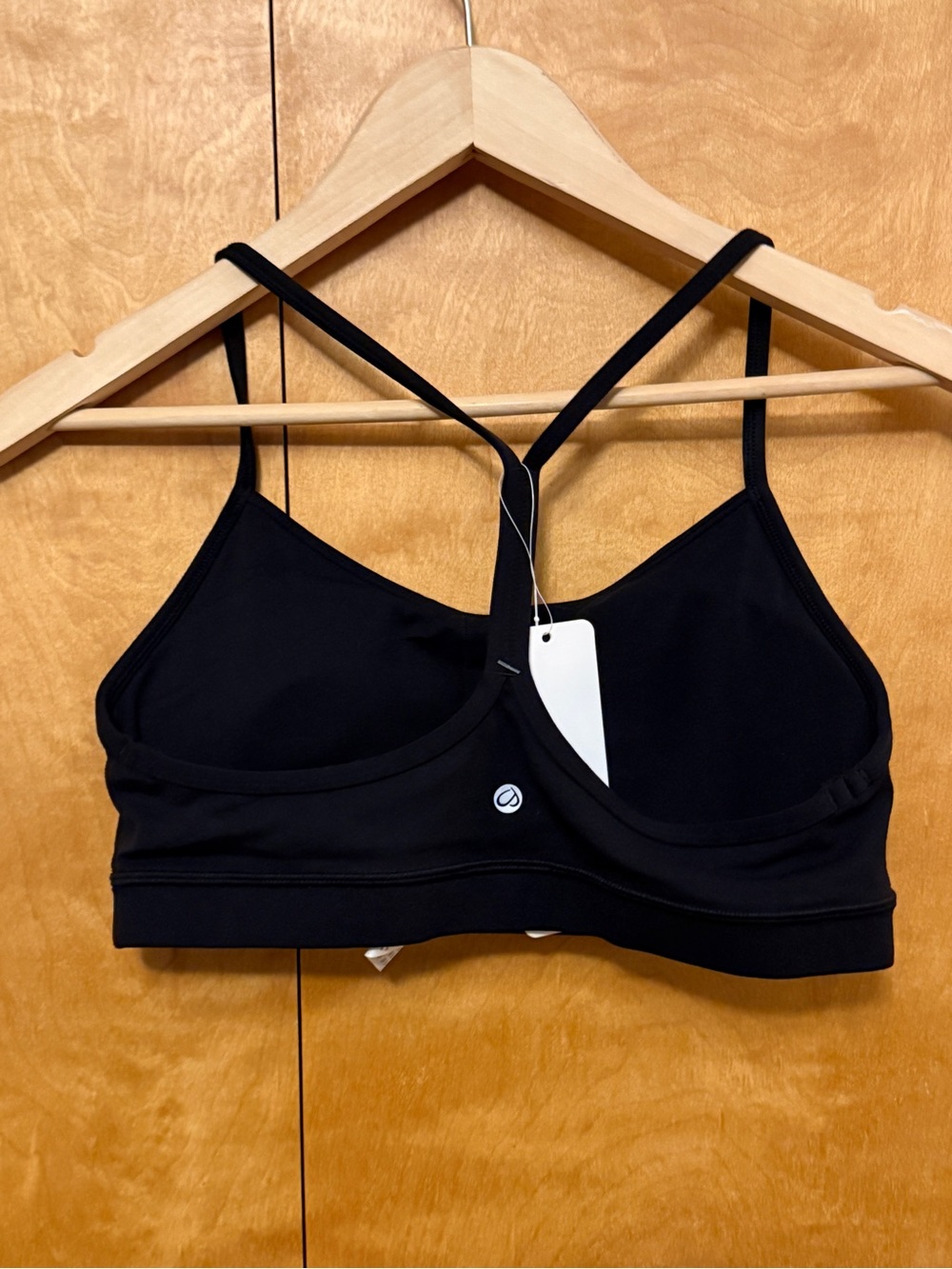 CRZ Yoga Black Yoga Bra Razorback Straps size medium